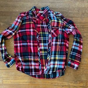 Maurice’s green and red plaid flannel